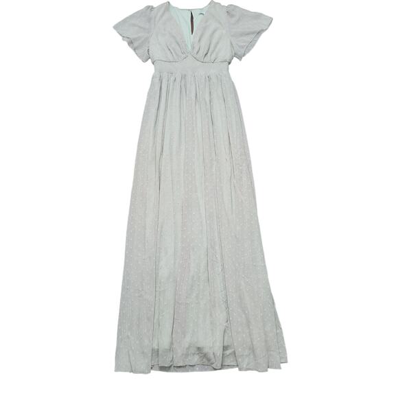 Baltic Born Dresses & Skirts - Baltic Born Weslie Shimmer Swiss Dot Sage Maxi Dress Size Large